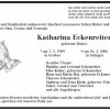 Hutter Katharina 1909-2006 Todesanzeige